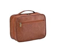 WQCMH Bolsas De CosméTicos para Hombre, Imprescindibles De Viaje, Organizador De CosméTicos, Bolsa Plegable Colgante, Maquillaje Transparente.(Marrón Claro)