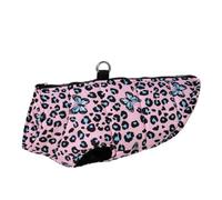WQCMH Dog Jacket Winter Warm Clothes for Small Medium Dogs Cats Leopard Print Pet Puppy Coat with D-Ring Chihuahua Yorkie Pug Outfits(Pink Butterfly,M)