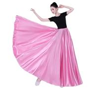 WQCMH Falda de satén Femenina, Baile del Vientre, gitanas con Faldas largas, Bailarinas de práctica Visten Falda de Baile Morada variada(Rosa,as4,Alpha,m,Regular,Regular)