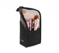 WQCMH Funda De Brocha De Maquillaje, Portabrochas De Maquillaje, Bolsa De CosméTicos De Viaje, Copa Plegable con Cremallera(Negro)