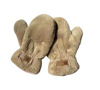 WQCMH Gloves Winter Plush Warm Gloves Thick Soft Fluffy Full Finger Cute Windproof Warmer Mittens Women Keep Mitten(One Size,BROWN)
