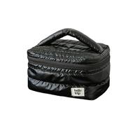 WQCMH Nube Adorable Bolsa De Maquillaje De Gran Capacidad PortáTil Plateada Brillante Bolsa De Lavado De Viaje Almacenamiento De CosméTicos(Negro)