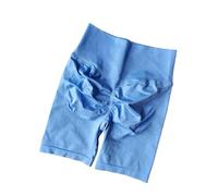 WQCMH Pantalones Cortos De Yoga Sin Costuras De Verano, Cintura Alta, Pantalones Cortos De Entrenamiento para Mujeres, Sexy con Traseros(ManzanaVerde,as4,Alpha,s,Regular,Regular)