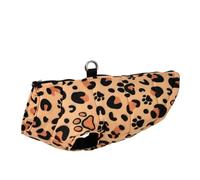 WQCMH Winter Dog Jacket Coats for Small Medium Dogs Print Puppy Coat with D-Ring Warm Fleece Lined Cat Outfits Pug(Leopard,XL)