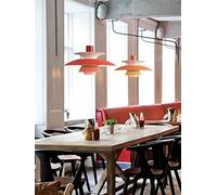 WQCSH PH5 Lámpara de Techo Moderno Creatividad Originalidad Simple Lámparas y lámparas Minimalismo Candelabro Restaurante Sala de estar Cocina Oficina Decoración Diseño danés 30CM - (Naranja)