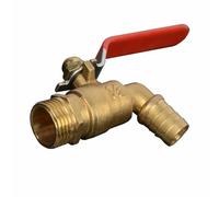 WQGQPXOB 1/2" 3/4" 1" Hot Water Brass Faucet Valve Boiler Elbow Tap Ball with Handle(0.5 Inch)