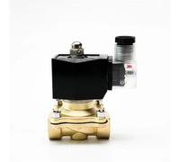 WQGQPXOB 1/2" Electric Solenoid Valve 12V IP65 Waterproof Normally Closed Brass with LED Power Indicator 24V 220V 110V(NPT-120VAC-NBR-SEAL)