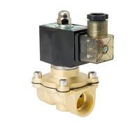 WQGQPXOB 1/2" IP65 Waterproof Brass Solenoid Valve with LED Power Indicator 24V 12V 220V 110V Normally Closed Electric Val(BSP-240VAC-NBR-SEAL)