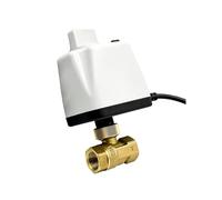 WQGQPXOB 1/2" Normally Closed Motorized Ball Valve 220V 12V 24V 2-Wire Brass Electric with Manual Switch(Normally OPEN-12VDC)