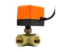 WQGQPXOB 1/2 quot; 3/4 quot; 1 quot; 2 quot; Válvula de Bola motorizada de Tres vías, 220V, 12V, 24V, 3 Cables, válvula de Bola eléctrica de latón con Control de 2 Puntos, 1 Uds.(220VAC,1.5 Inch)