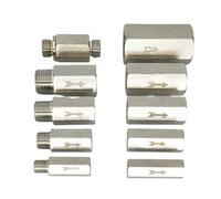 WQGQPXOB 1/8" 1/4" 3/8" 1/2" 3/4" 1" Female Male Brass One Way Non-Return Check Valve Water Gas Fuel Oil Home Garden(Male To Female,0.5 Inch)