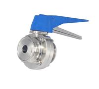 WQGQPXOB 3/4" 19mm SS304 Stainless Steel Sanitary Tri Clover Clamp Butterfly Valve Brew Beer