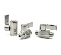 WQGQPXOB 304 Mini Ball Valve Sanitary Grade 1/8 1/4 3/8 1/2 3/4 Thread Stainless Steel Handle Self Made Water Oleic Acid(NPT-Male TO Female,0.75 Inch)