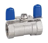 WQGQPXOB DN8/10/15/20/25 1/4" 3/8" 1/2" 3/4" 1" Female 304 316 Stainless Steel Reduce Port Ball Valve with Compact Butterfly Handle(SS304 Stainless,0.5 Inch)
