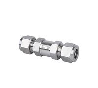 WQGQPXOB Fit 3/6/8/10/12/18mm 1/8" 1/4" 3/8" 1/2" Tube Stainless Steel 304 Ferrule One-Way Valve Non Return Check Valves for Water Gas(8mm)