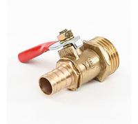 WQGQPXOB Válvula de Bola de púas de latón 1/8#39; #39; 1/2#39; #39; 1/4#39; #39; Conector de Rosca Macho, Adaptador de acoplador de Montaje de tubería de Cobre, 1 Uds.(8mm Hose Barb,0.5 Inch)