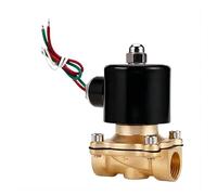 WQGQPXOB Válvula solenoide Normalmente Cerrada de 2 vías 1-1/2 ih 220V 12V 24V latón for Aire Diesel Aceite Tamaño: DC12(Bsp,DC12)