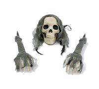 WQHPLMD 3pcs Halloween Skeleton Realistic Hand Bone Decoration Haunted House Horror Props For Garden Home Yard Party