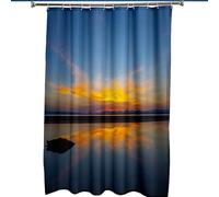 WQHPLMD 65x72 Shower Curtain, Bathtub Shower Curtain for Farmhouse Sea and Sunset Scenery, 165x180cm