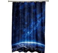 WQHPLMD 65x78 Shower Curtain with Grommets, Polyester Bathroom Shower Curtains with Hooks Themed Universe Pattern, 165x200cm