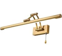 WQHPLMD Adjustable American LED Vanity Mirror with Pull Chain and Arm Light Pole - High-Transmittance Acrylic Lampshade