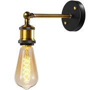 WQHPLMD Adjustable Wall Light - Vintage Antique Brass Industrial Sconce for Living Room and Bedroom