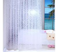 WQHPLMD Bathroom 60x72, Peva Liner Hooks Transparent with Stone Pattern, 150x180cm Shower Curtain for Hotel