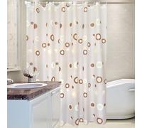 WQHPLMD Bathroom 72x78, Peva Liner Colorful Circle Pattern, 180x200cm Shower Curtain for Hotel with Hooks