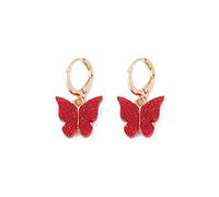 WQHPLMD Butterfly Pendant Earrings For Lady Acrylic Color Butterfly Pendant Earrings Insect Pendant
