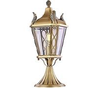 WQHPLMD Cast Aluminum Post Lantern with Rustproof Glass Shade, IP54 Waterproof