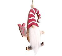 WQHPLMD Ceramic Ornaments GNOME Santa Pendant, Christmas GNOME Santa Pendant Wooden Tree Forests Accessory Christmas Ornaments Ceramic Ornaments