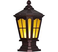 WQHPLMD Column Lights Die-Cast Aluminum Post Lamp Outdoor Garden Patio Rustproof Waterproof Wall Mount Fixture