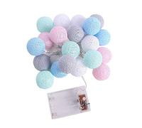 WQHPLMD Decorative LED String Fairy Lights Cotton Indoor Warm White Decoration for Halloween & Party