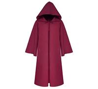 WQHPLMD Disfraz de Masquerade Unisex Adult Grim Reaper: Espeluznante Cuerda de Halloween con Capucha para la decoración de la Fiesta de Cosplay de Halloween, Rojo, s