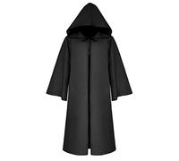 WQHPLMD Disfraz de Masquerade Unisex Adult Grim Reaper - Espeluznante Cuerda de Halloween con Capucha para la decoración de la Fiesta de Cosplay de Halloween, Negro, S