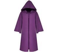 WQHPLMD Disfraz de Masquerade Unisex Adult Grim Reaper - Espeluznante Cuerda de Halloween con Capucha para la decoración de la Fiesta de Cosplay de Halloween, púrpura, S