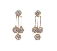 WQHPLMD Earrings for Women D Shape Cubic Zirconia Earring Studs IC Earrings Birthday Jewelry Party