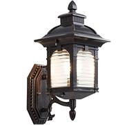 WQHPLMD European Square Glass Lantern Outdoor Wall Light - and Waterproof Decorative Lighting Fixtures