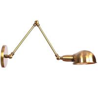 WQHPLMD Gold Adjustable Wall Light with Swing Arm for Corridor & Aisle Decorative Art Lighting Retro Iron Lampshade
