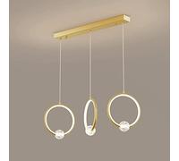 WQHPLMD Gold Minimalist Chandelier Light, 30W LED for Entrance Rooms and Hallways Ceiling