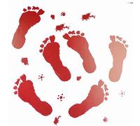 WQHPLMD Halloween Blood Hand Glass Sticker - Red PVC Living Room & Bedroom Decor