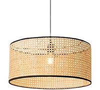 WQHPLMD Hand-Woven Rattan Chandelier - Elegant Japanese Style Retro Pendant Light for Living Room and Bedroom