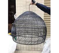 WQHPLMD Handmade Rattan Pendant Lamp - Vintage Japanese Style, Adjustable Chain Chandelier for Living Room & Dining Space