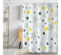 WQHPLMD Hotel Shower Curtain 40x72, Bathtub Shower Curtain for Farmhouse Stars Pattern, 100x180cm Bathroom Decorative