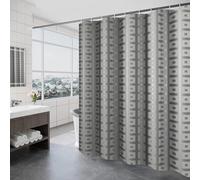 WQHPLMD Hotel Shower Curtain 40x72, Polyester Shower Curtain with Hooks Square Pattern, 100x180cm Wet Room Decorative