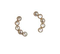 WQHPLMD Jewelry Jewelry for Women Women Silver Earrings, Fashion Simulated Pearls Pendient Angel Wings Leaf Feather Flowers Stud Earrings For Women Wedding Jewelry s For Girlfriend, Wife, Sister,