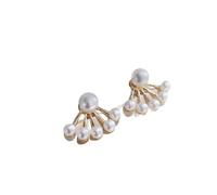 WQHPLMD Jewelry Jewelry for Women Women Silver Earrings, Fashion Simulated Pearls Pendient Angel Wings Leaf Feather Flowers Stud Earrings For Women Wedding Jewelry s For Girlfriend, Wife, Sister,