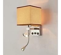 WQHPLMD Lámpara de Lectura Junto a la Cama de Tela con Puerto de Carga USB Cabecero Flexible Cabecero Sparlight Sala de Estar Decoración del Dormitorio de la Pared de la Pared hardulada