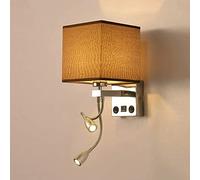 WQHPLMD Lámpara de Lectura Junto a la Cama de Tela con Puerto de Carga USB Cabecero Flexible Cabecero Sparlight Sala de Estar Decoración del Dormitorio de la Pared de la Pared hardulada