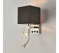 WQHPLMD Lámpara de Lectura Junto a la Cama de Tela con Puerto de Carga USB Cabecero Flexible Cabecero Sparlight Sala de Estar Decoración del Dormitorio de la Pared de la Pared hardulada